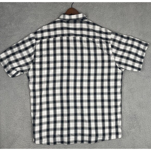 Dixxon Flannel Button Plaid Short Sleeve Shirt Mens 4XL White Black Red D-Lux - Picture 9 of 9
